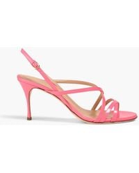 Sergio Rossi - Patent-leather Slingback Sandals - Lyst