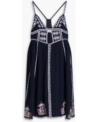 Isabel Marant - Bretty Embellished Cutout Cotton-Blend Mini Dress - Lyst