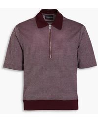 Emporio Armani - Poloshirt aus jacquard-strick aus baumwolle - Lyst