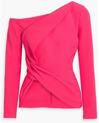 Safiyaa - Bellene One-shoulder Draped Stretch-crepe Top - Lyst