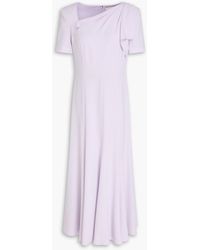 Roland Mouret - Draped Crepe Maxi Dress - Lyst