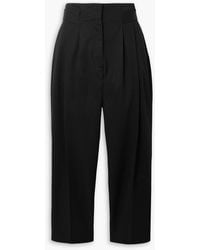 TOTEME - Hose mit weitem bein aus baumwoll-twill mit falten - Lyst