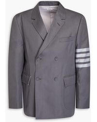 Thom Browne - Double-breasted Striped Cotton-twill Blazer - Lyst