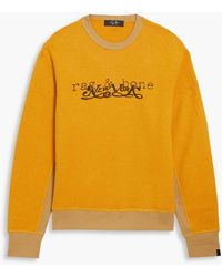 Rag & Bone New York Printed Two-tone Wool-blend Jumper - Yellow