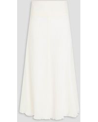 BITE STUDIOS - Parchment Plissé Cotton And Silk-blend Organza Midi Skirt - Lyst
