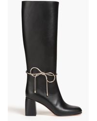 Red(V) - Bow-embellished Leather Boots - Lyst