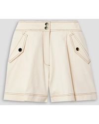 Veronica Beard - Keita Cotton-blend Canvas Shorts - Lyst