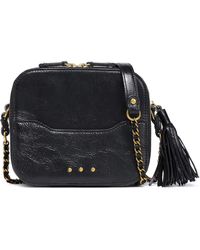 Jérôme Dreyfuss Jérôme Dreyfuss Tasselled Textured-leather Shoulder Bag Black