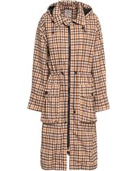 Baum und Pferdgarten Checked Shell Hooded Raincoat Beige - Natural