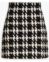 Sandro - Houndstooth Cotton-blend Tinsel Mini Skirt - Lyst