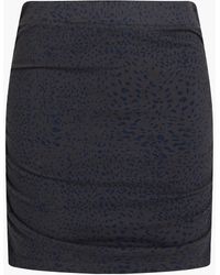 Monrow Ruched Leopard-print Stretch-cotton Jersey Mini Skirt - Multicolour