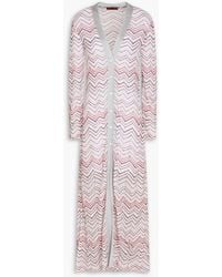 Missoni - Sequin-embellished Metallic Crochet-knit Cardigan - Lyst