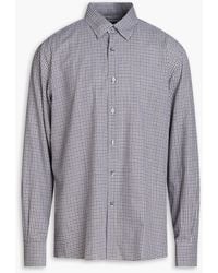 Zegna - Checked Cotton Shirt - Lyst