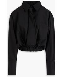 Jacquemus - Cravate Cropped Wool-blend Shirt - Lyst