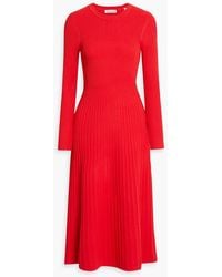 Veronica Beard - Midikleid "nami" aus pointelle- und rippstrick - Lyst