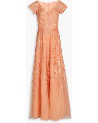 Zuhair Murad - Embellished Embroidered Tulle Gown - Lyst