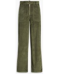 Officine Generale - Philippa Cotton-Blend Corduroy Tapered Pants - Lyst