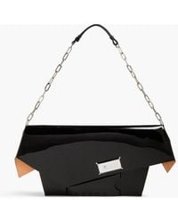 Maison Margiela - Snatched Glossed-Leather Clutch - Lyst