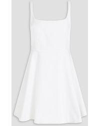 Theory - Flare Cotton-blend Piqué Mini Dress - Lyst