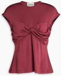 TOVE - Twisted Satin-jersey Top - Lyst