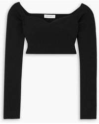 Nina Ricci - Verkürztes oberteil aus einer stretch-wollmischung - Lyst