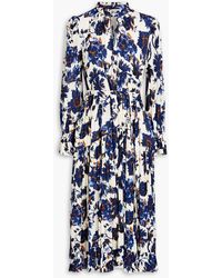 Diane von Furstenberg - Rome Gathered Floral-print Fil Coupé Crepe Midi Dress - Lyst