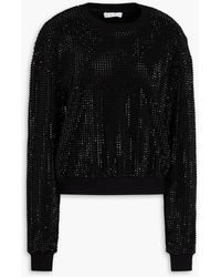 Area - Crystal-embellished French Cotton-terry Sweatshirt - Lyst