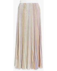 Missoni - Sequin-embellished Striped Ribbed-knit Maxi Skirt - Lyst