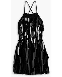 The Attico - Embellished Crepe Mini Dress - Lyst