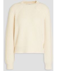 Another Tomorrow - Ribbed Cashmere And Wool-blend Sweater - Lyst