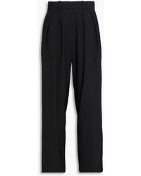 Maje - Pleated Crepe Tapered Pants - Lyst
