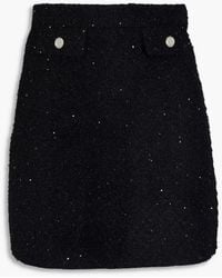 Sandro - Eyelash Wool-Blend Skirt - Lyst
