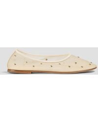 Dear Frances - Balla Studded Mesh Ballet Flats - Lyst