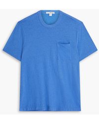 James Perse - T-shirt aus jersey aus einer baumwoll-leinenmischung - Lyst