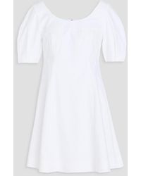 Theory - Cotton-blend Poplin Mini Dress - Lyst