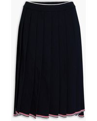 Thom Browne - Plissierter rock aus einer wollmischung - Lyst