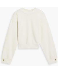 DL1961 - Cropped French Cotton-terry Sweatshirt - Lyst