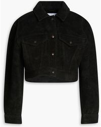 RE/DONE - Cropped Fringed Suede Jacket - Lyst