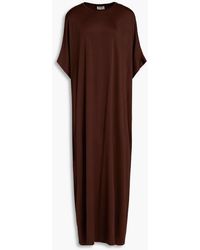 By Malene Birger Nalah Off-the-shoulder Jersey Maxi Dress in Brown | Lyst  Australia