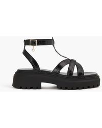 Maje - Sandalen aus leder mit krokodileffekt und verzierung - Lyst