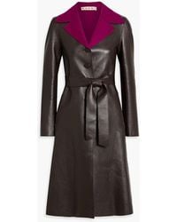Marni - Felt-Paneled Leather Coat - Lyst