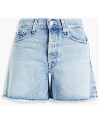 7 For All Mankind - Billie Faded Denim Shorts - Lyst