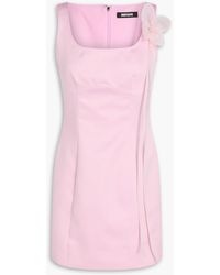 ROTATE BIRGER CHRISTENSEN - Floral-Appliquéd Satin Mini Dress - Lyst