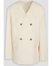 Loulou de Saison - Icha Double-breasted Cotton And Linen-blend Twill Blazer - Lyst