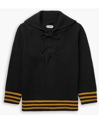 Bode - Deck Striped Ribbed Wool Sweater - Lyst