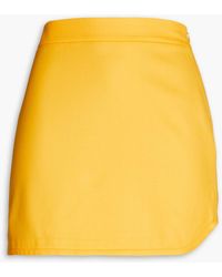Zeynep Arcay - Asymmetric Wool-blend Mini Skirt - Lyst