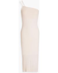 Enza Costa - One-shoulder Ribbed Jersey Midi Dress - Lyst