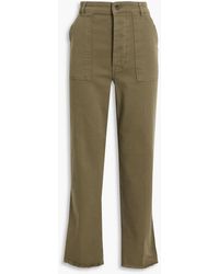 Officine Generale - Saskia Cropped Cotton-blend Twill Straight-leg Pants - Lyst