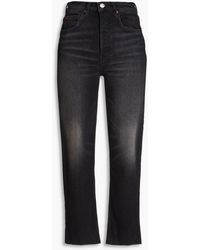 RE/DONE - 70s Cropped Faded High-rise Straight-leg Jeans - Lyst