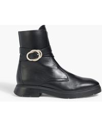 Stuart Weitzman - Ankle boots aus leder mit schnalle - Lyst